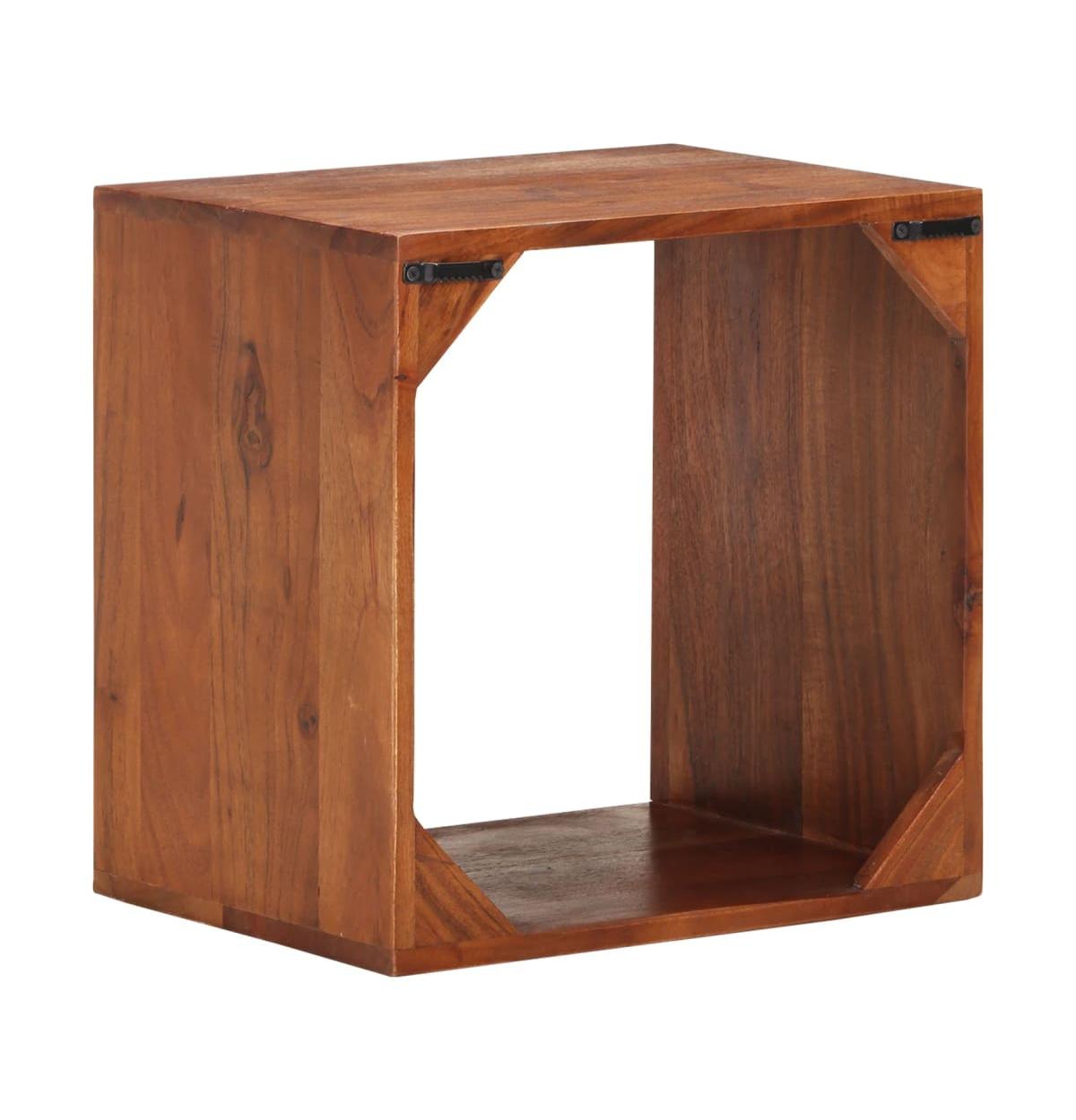 Wall Shelf 15.7"x11.8"x15.7" Solid Acacia Wood