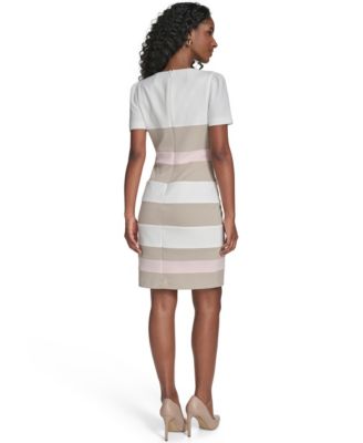 Women's Colorblocked Scuba-Crepe Dress