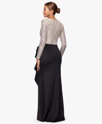 Women's V-Neck Sequin Long Dress