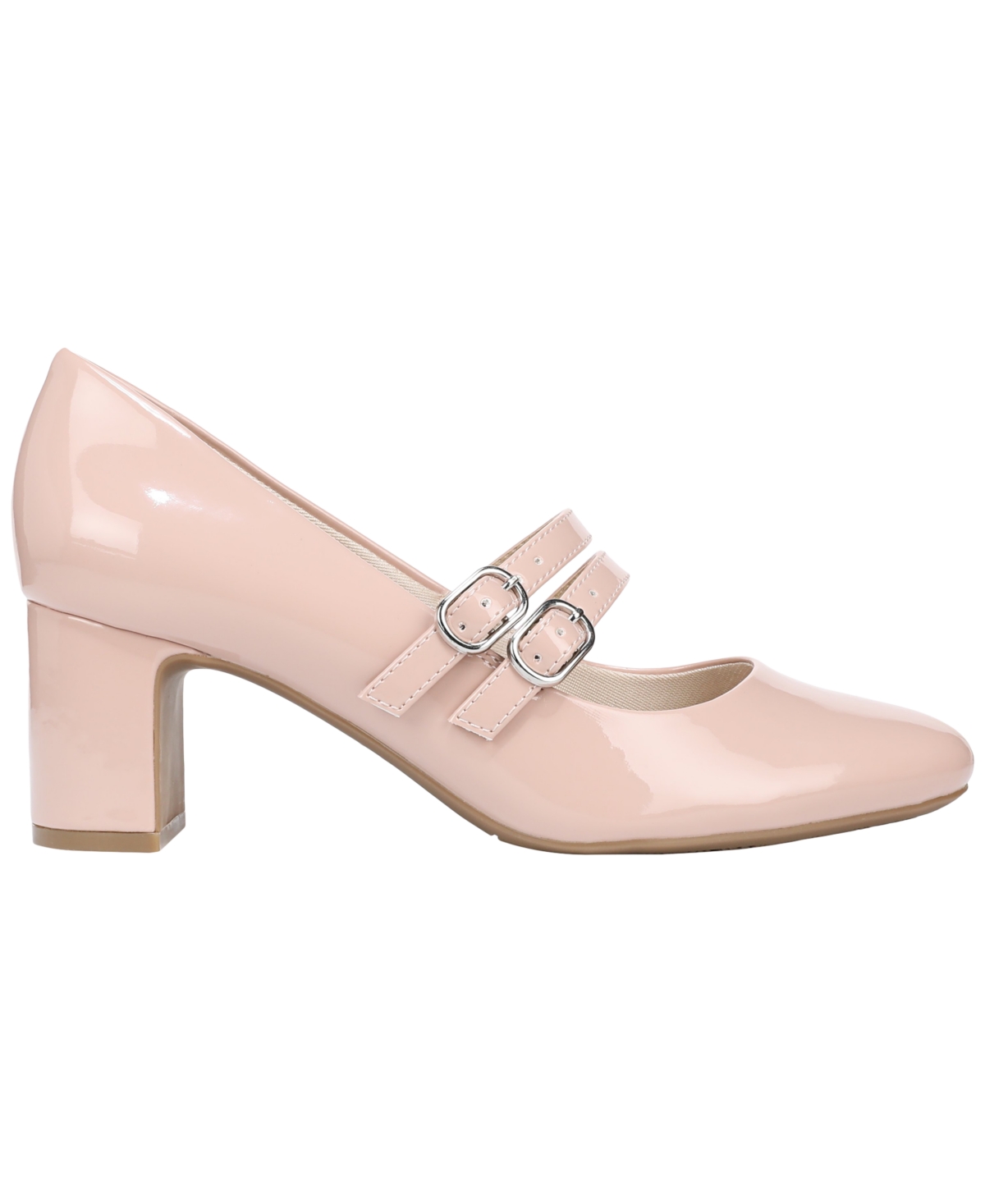 Lifestride Women's True Almond Toe Block Heel Mary Jane Pumps In Purple