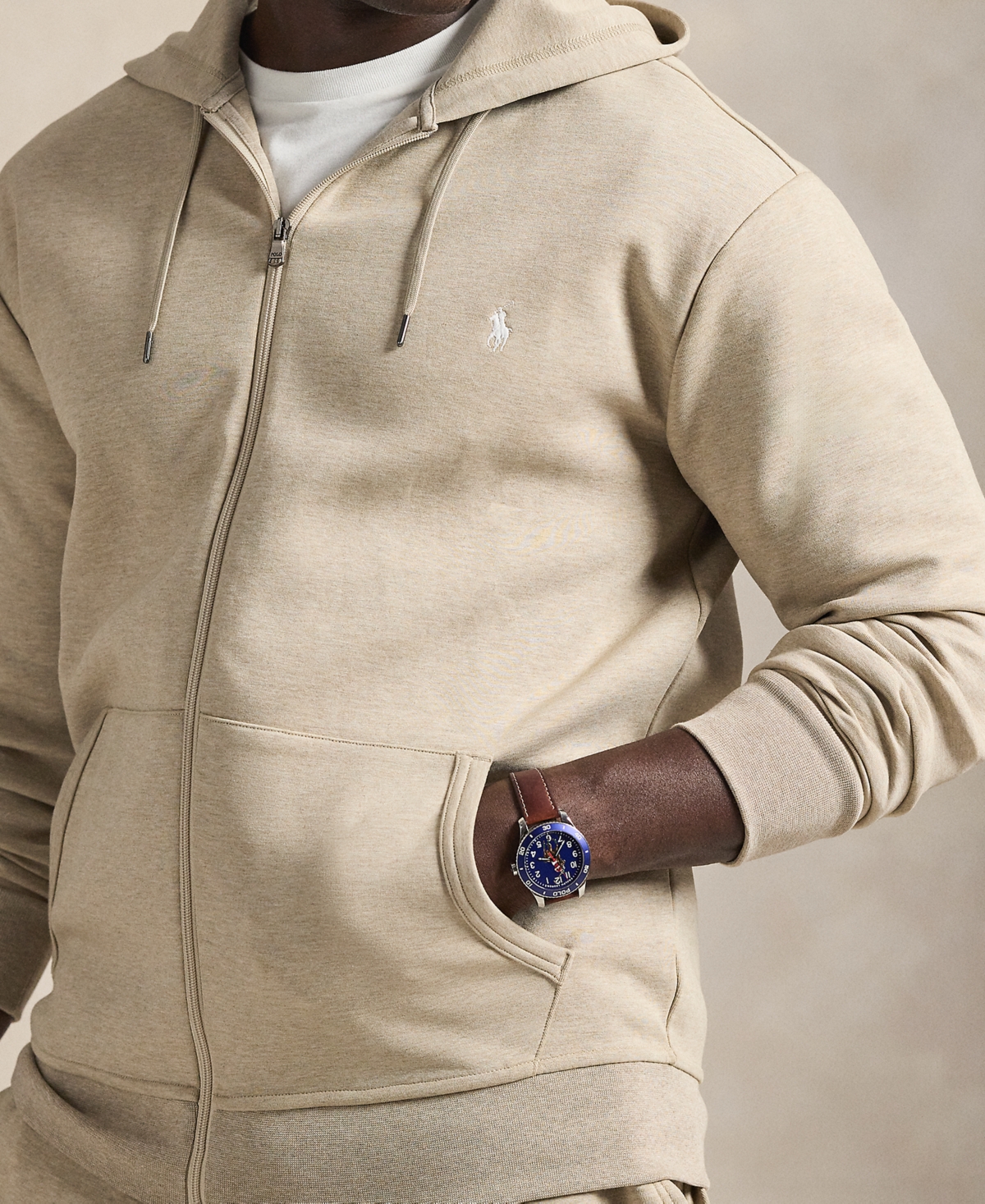 Polo Ralph Lauren Men's Big & Tall Double-Knit Full-Zip Hoodie