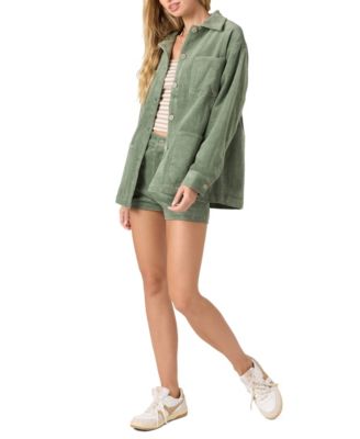 Women's Langford Corduroy Oversized Long-Sleeve Shacket
