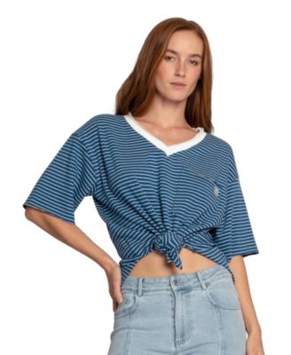 Women's Brave Soul Oversized Striped T-Shirt