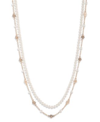 Marchesa - Glass Stone and Imitation Pearl Collar Necklace