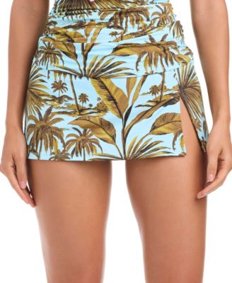 Bleu by Rod Beattie - Women's Lotus Printed Swim Skirted Hipster