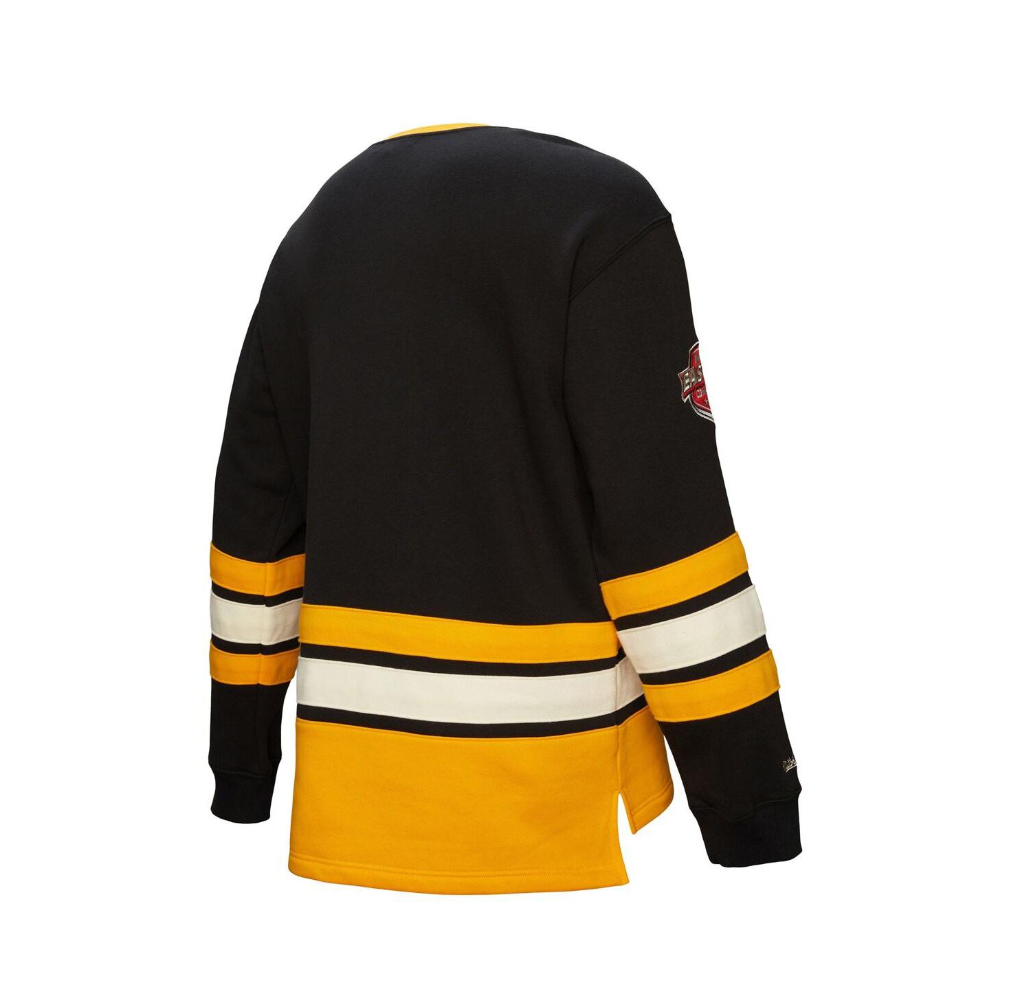 Men's Black Boston Bruins Heritage Lace-Up Pullover Sweatshirt