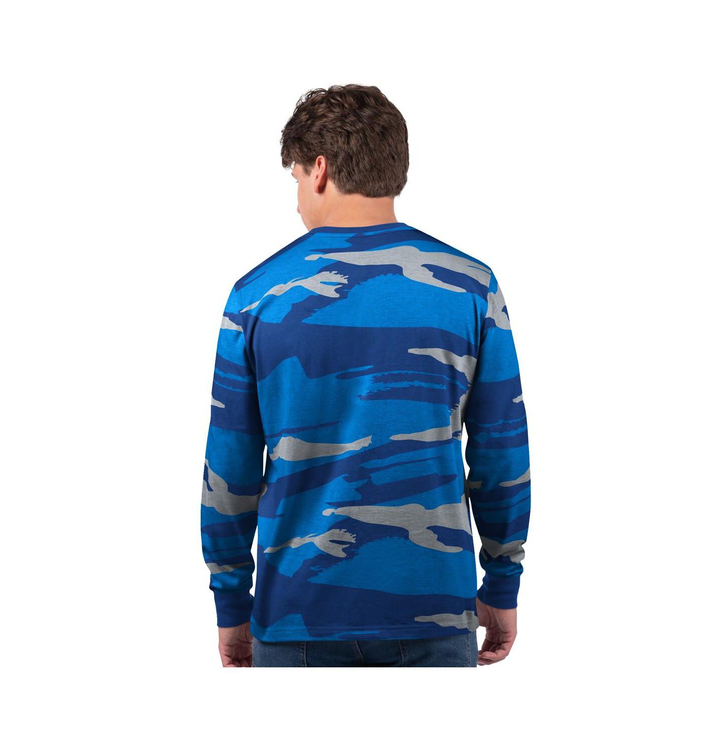 Мужская футболка Starter Royal Indianapolis Colts Thursday Night Gridiron Vintage Logo Long Sleeve — фото 2
