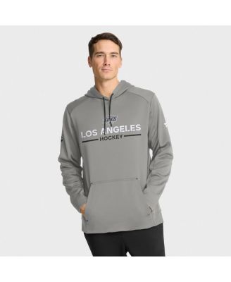 Men's Silver Los Angeles Kings Authentic Pro Rink Hoodie