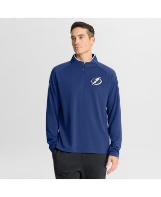 Men's Blue Tampa Bay Lightning Authentic Pro Rink Training Quarter-Zip Pullover Hoodie