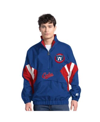 Men's Royal Chicago Cubs Cooperstown Chief Half-Zip Pullover Hoodie