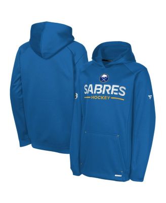 Big Boys and Girls Royal Buffalo Sabres Authentic Pro Rink Raglan Hoodie