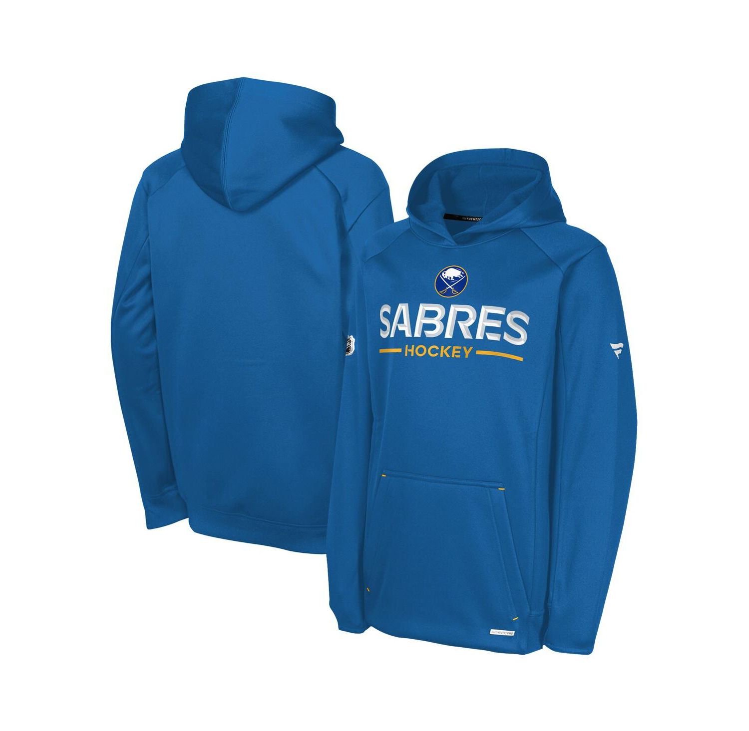 Big Boys and Girls Royal Buffalo Sabres Authentic Pro Rink Raglan Hoodie