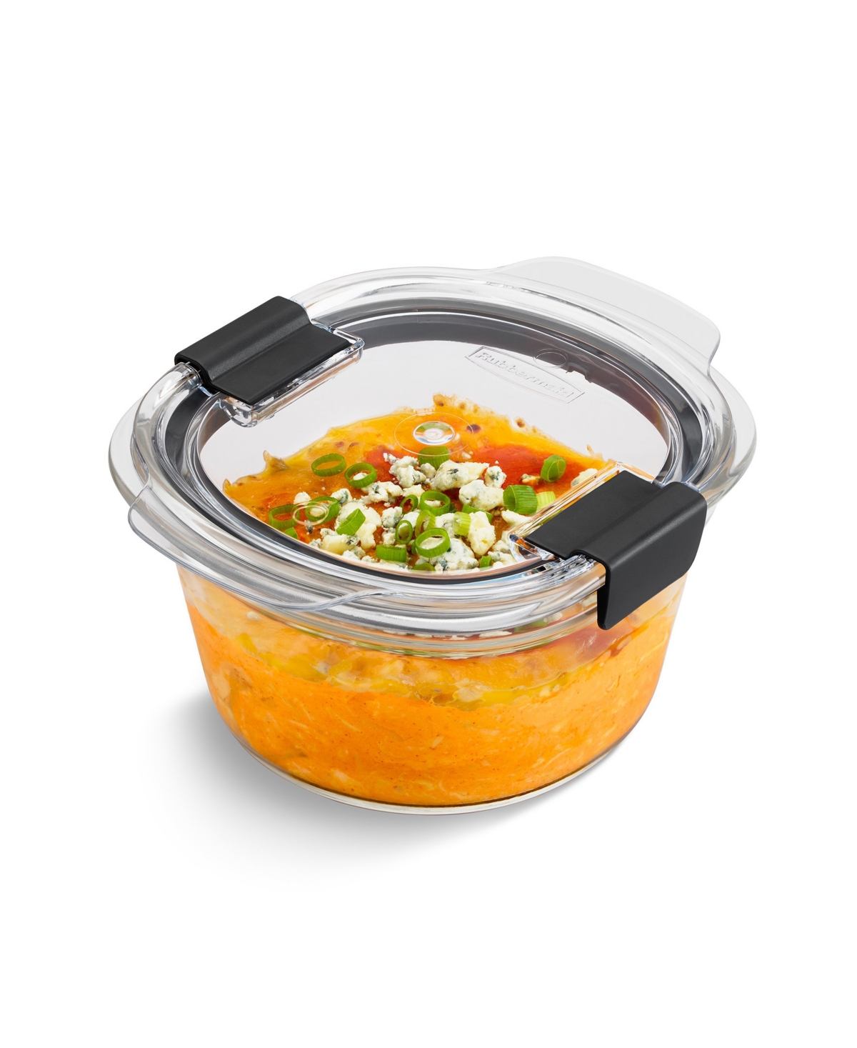 Rubbermaid Brilliance 6.1-cup Glass Round Leak Proof Food Storage Container In Transparent