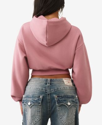 Women's Crystal Cropped Pullover Hoodie