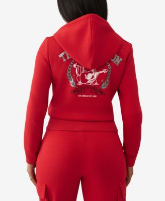 Women's Metallic Buddha Banner Zip Up Hoodie