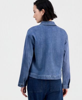 Women's Classic-Collar Denim Jacket, Regular & Petite