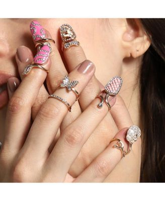 Women's The Belle Nail Rings - California Gold (Set Of 6)