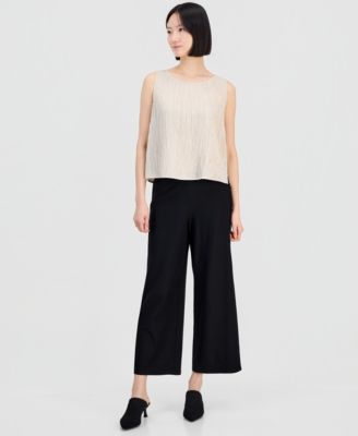 Women's Cotton Terry Wide Ankle Pants