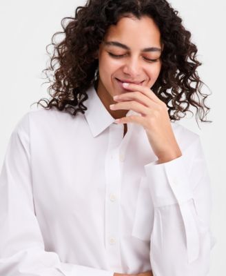 Women's Cotton Relaxed-Fit Blouse, Macy's Exclusive