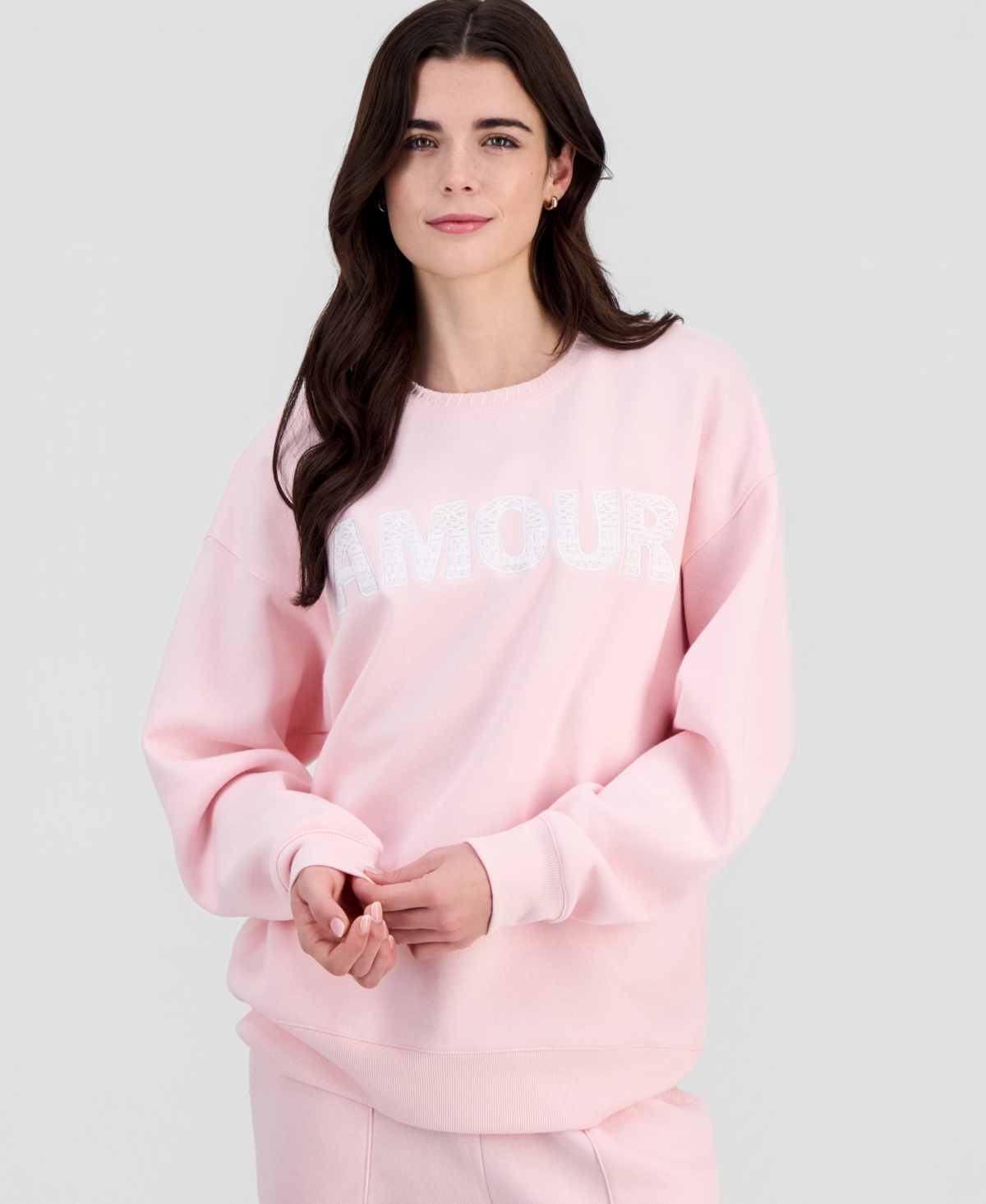 Sincerely Jules Juniors' Whipstitched Crewneck Sweatshirt