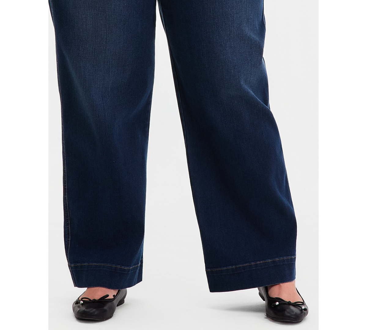 Style & Co Plus Pull-On Shaping High-Rise Wide-Leg Jeans, Macy's Exclusive