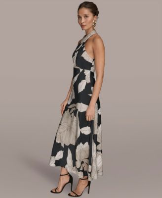 Women's Floral Print A-Line Long Dress