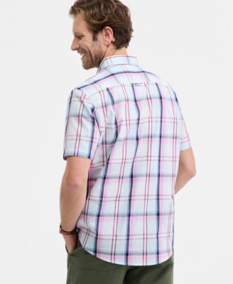 Men's Ian Plaid Poplin Short-Sleeve Shirt