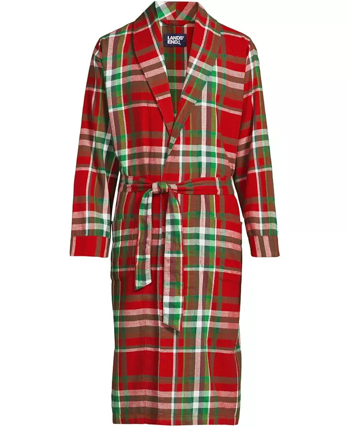 Men's Flannel Robe - thumbnail 3