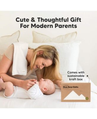 6pk Shea Baby Burp Cloths for Baby Boys and Girls, Burping Cloths for Babies, Newborn