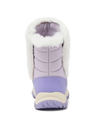 Kids Expedition Faux Fur Waterproof Puffer Snow Boots