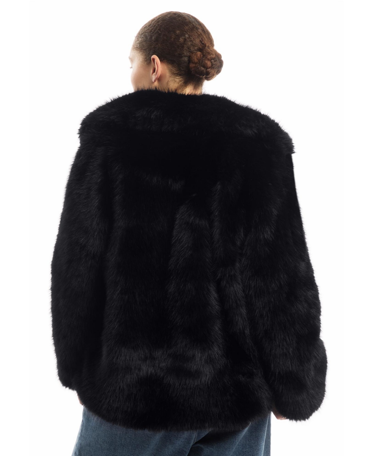June + Vie Women's Faux Fur Coat