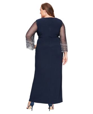 Plus Size Embellished V-Neck Dress