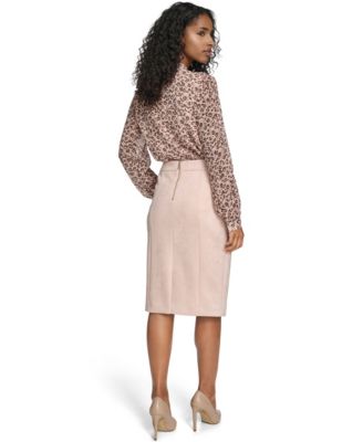 Women's Scuba Suede Pencil Skirt