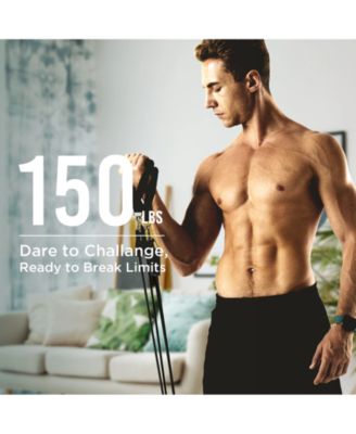 Resistance Exercise Bands Set Up to 150lb with Door Anchor and Handles Black