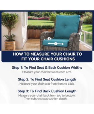 22 in. x 25 in. 4-Piece CushionGuard Deep Seating Outdoor Lounge Chair Replacement Cushions