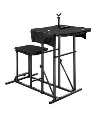 Foldable Shooting Bench with Adjustable Height Table