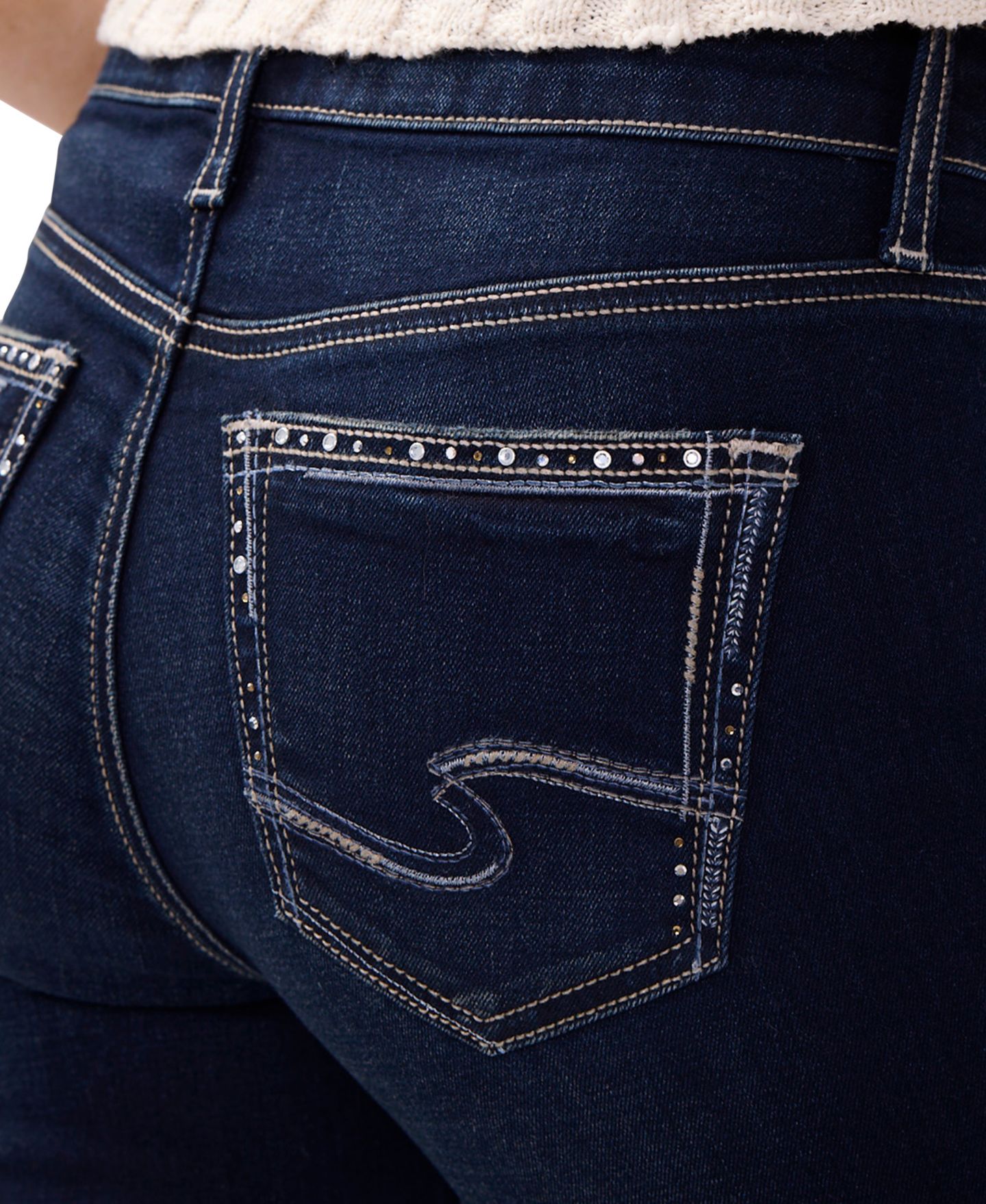 Женские джинсы Silver Jeans Co. Elyse Mid Rise Comfort Fit Slim Bootcut, цвет: Aurora — фото 4