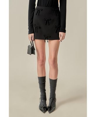 Women's Bow Detailed Mini Skirt