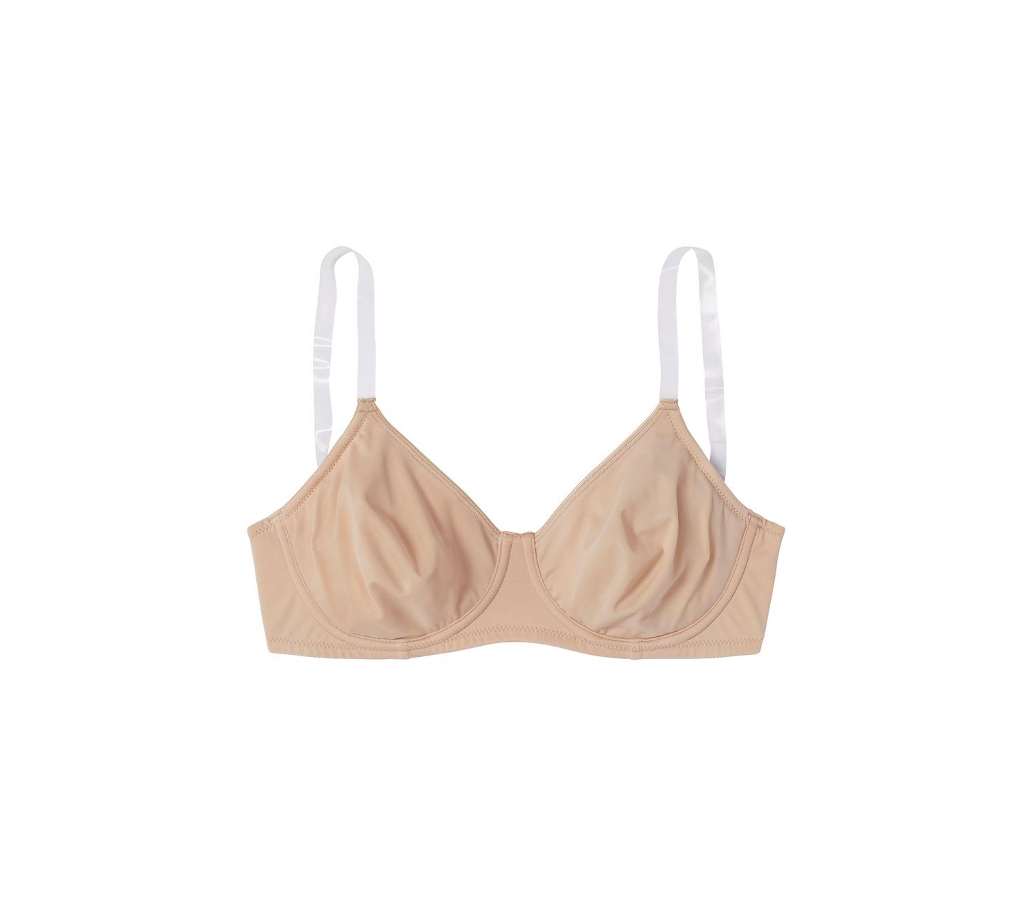 Women's Clear Strap Underwire Non-Padded T-Shirt Bra