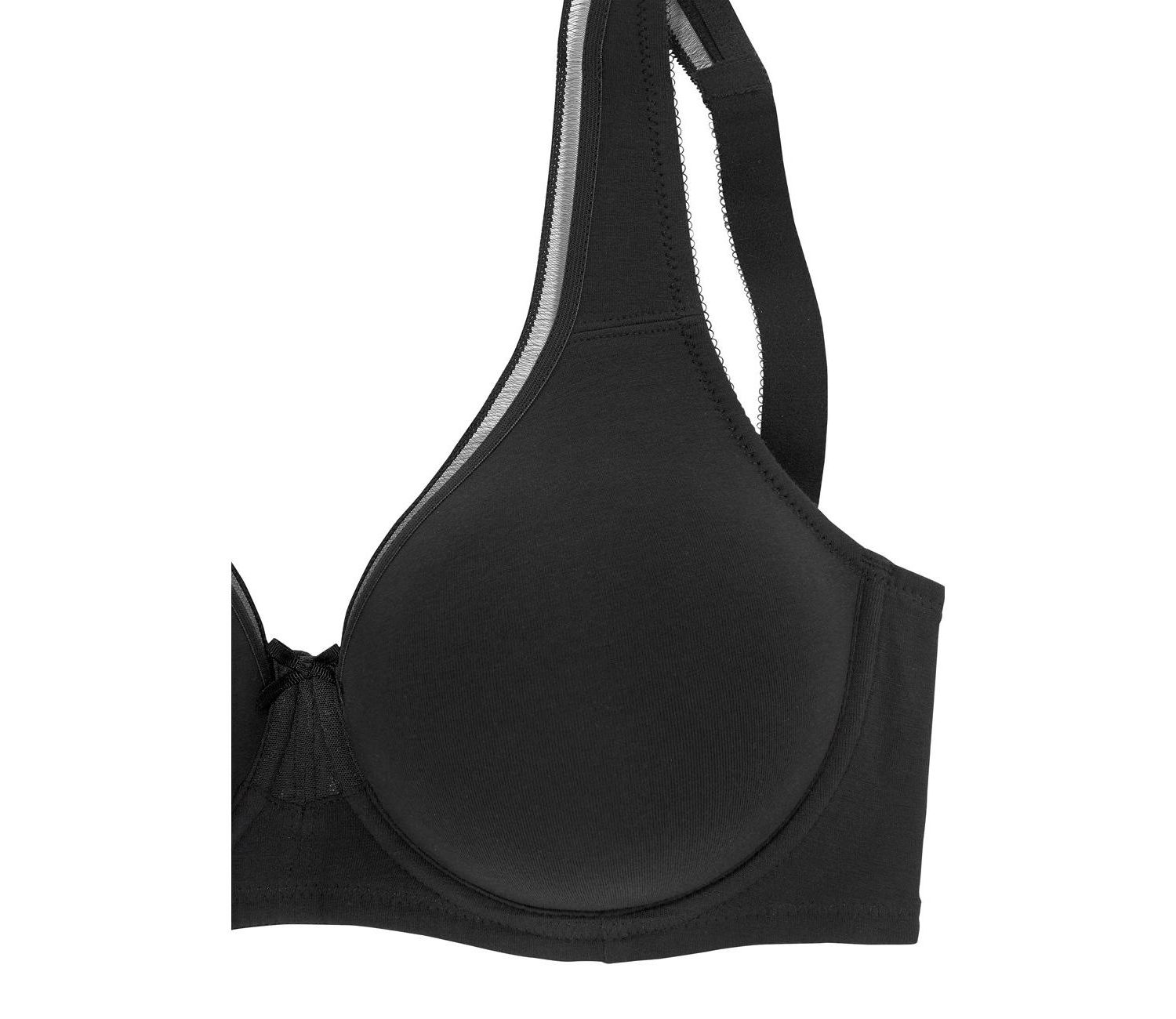 Women's Cotton 2-Pack Underwire Minimizer T-Shirt Bra