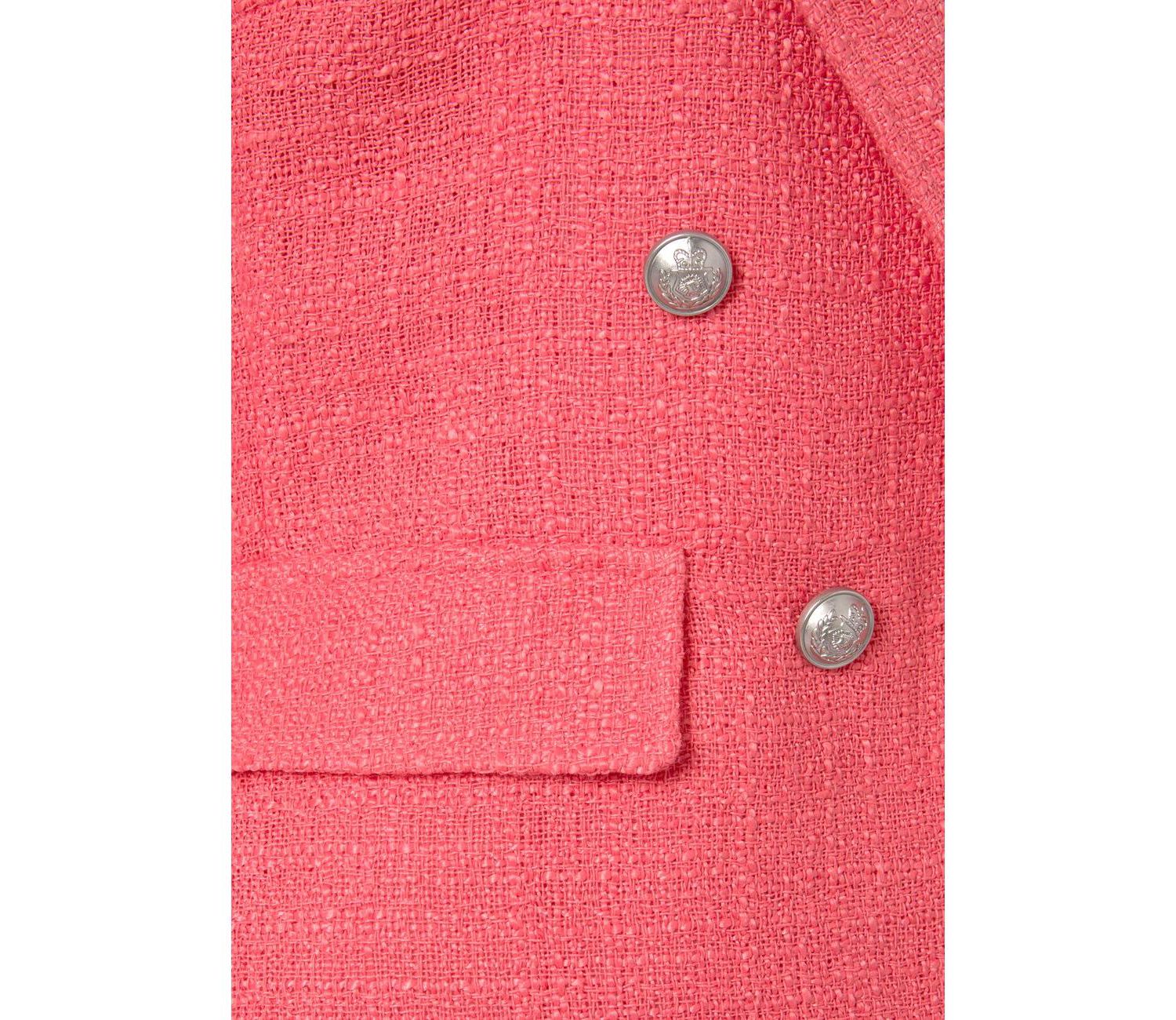 Women's Double Breasted Boucle with Pockets Blazer