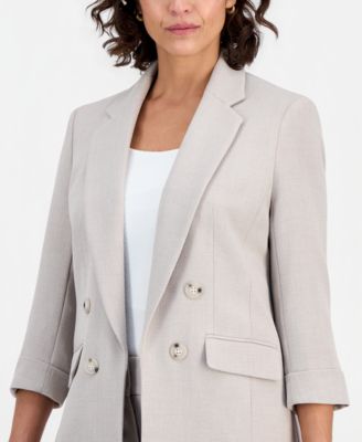 Women's Double Breasted Open-Front Blazer