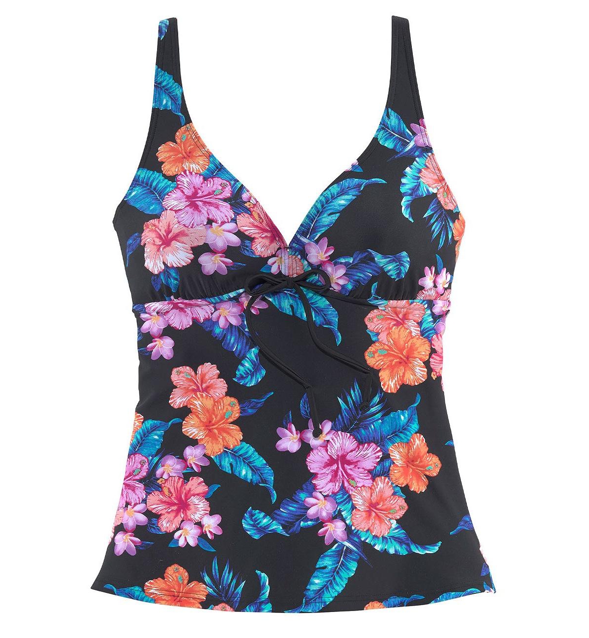 Lascana Women's Tropical Print Underwire Tankini Swimsuit Top