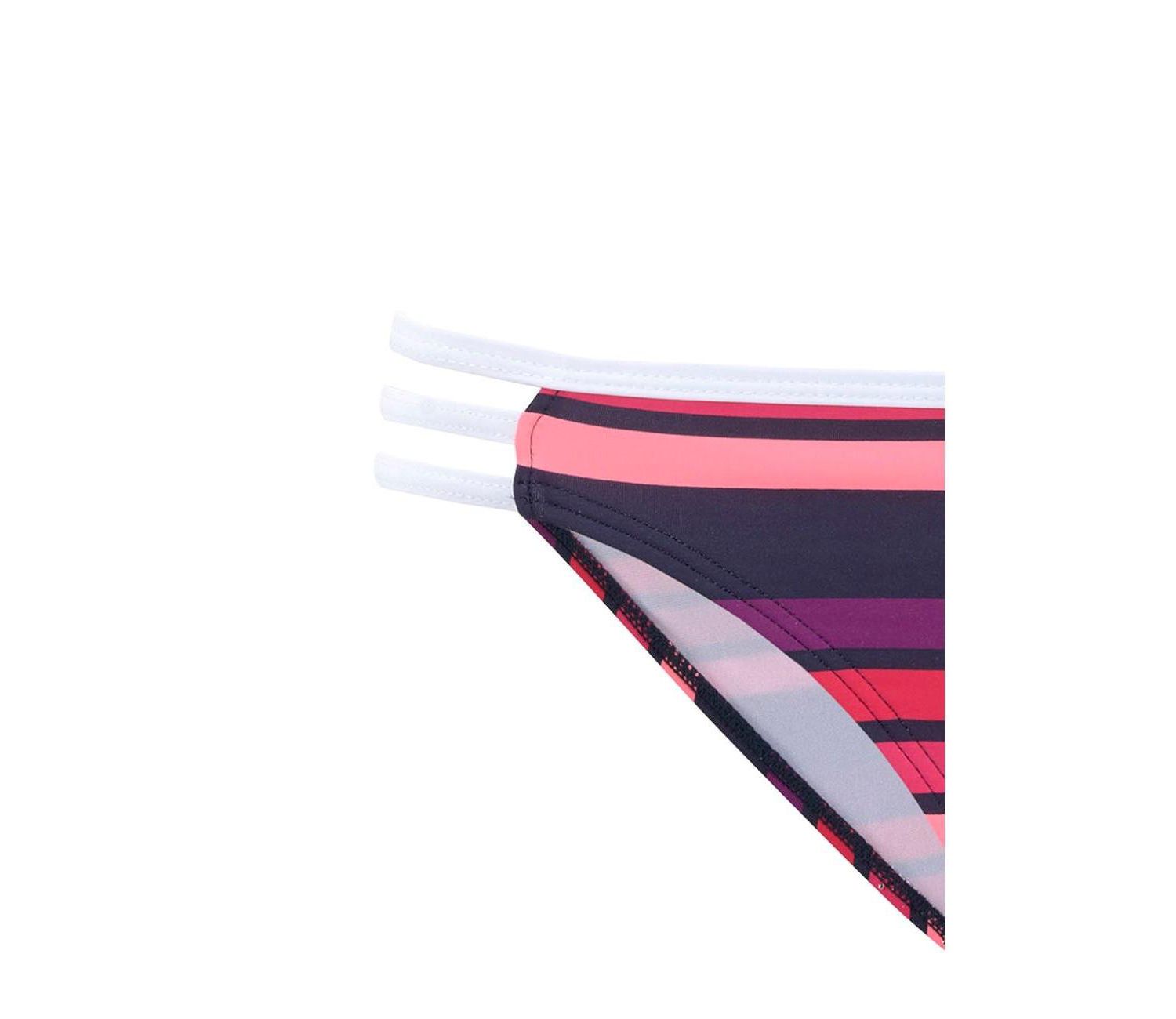 Women's Striped Strappy Bikini Cutout Moderate-Coverage Swim Bottom