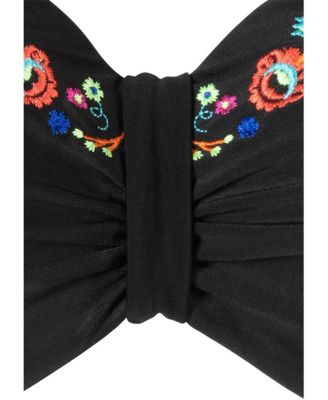 Women's Floral Trim Bandeau Bikini Swimsuit Top Bra Sizing