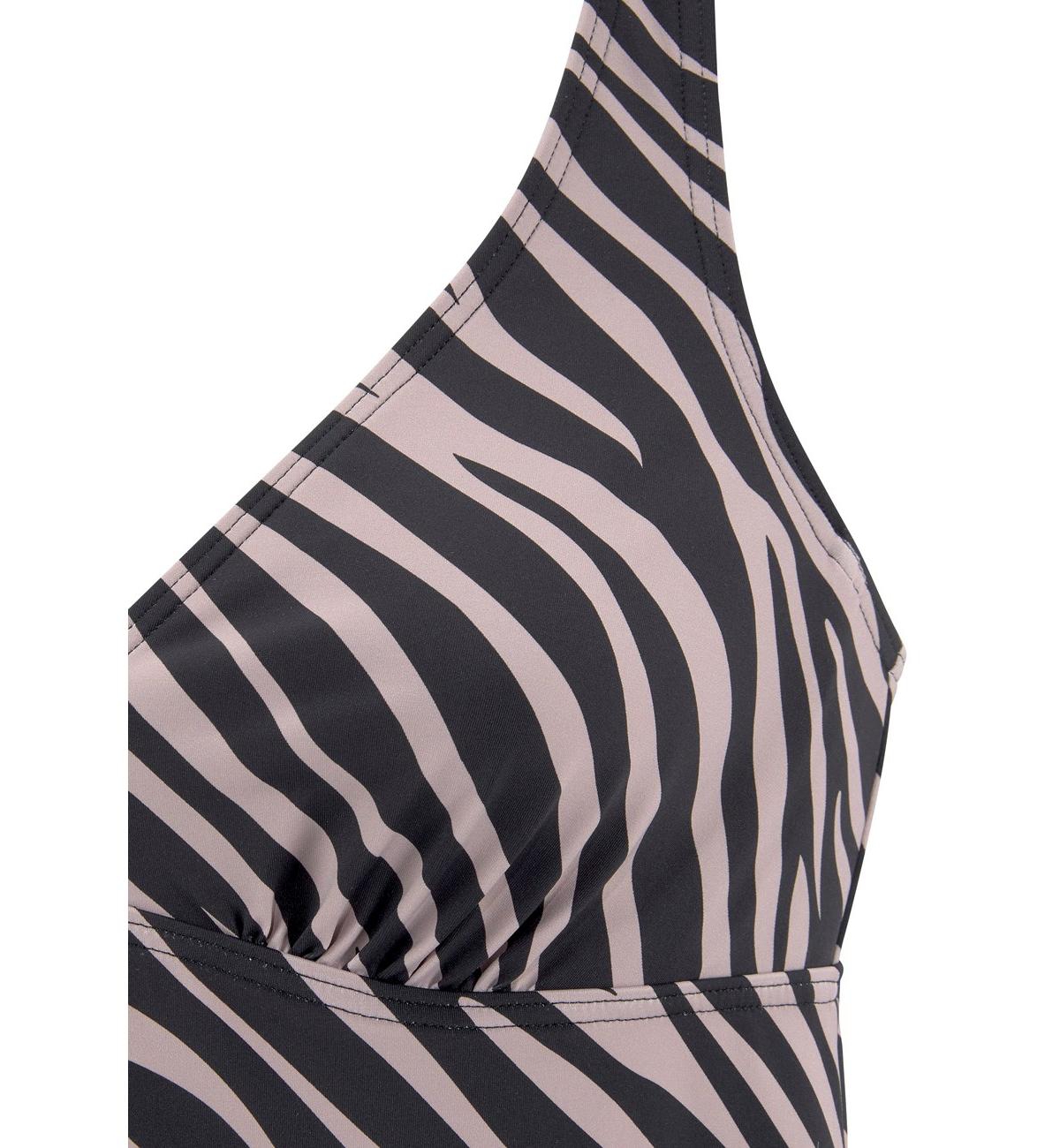 Lascana Women's Animal Print Underwire Tankini Swimsuit Top