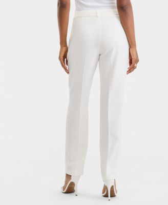 Women's Stretch Crepe High-Rise Straight Pants