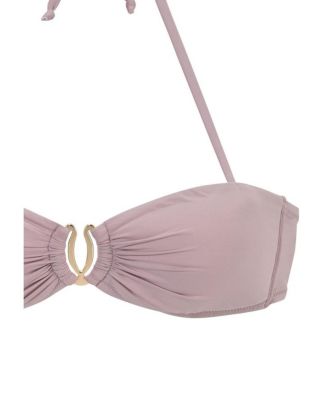 Women's Ruched Bandeau Bikini Swimsuit Top Bra Sizing