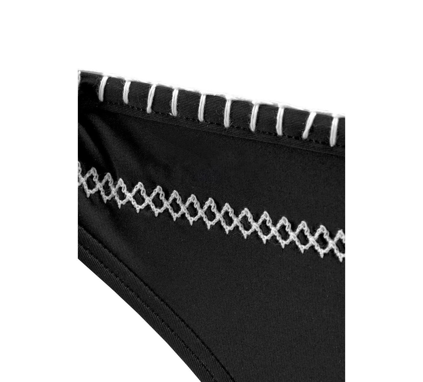 Низ бикини Classic, крой бикини, на завязках, вязка крючком — LASCANA, цвет: Чёрный — фото 6