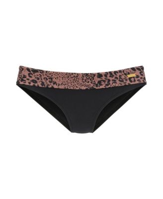 Women's Leopard Cheetah Print Fold Over Bikini Swimsuit Bottom